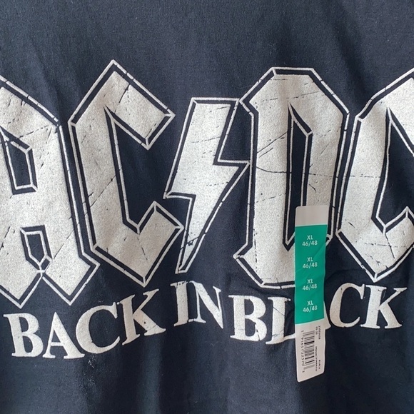 ACDC Back In Black Crewneck T-Shirt - Picture 3 of 5